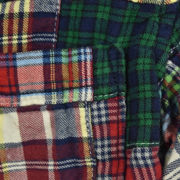 Patchwork plaid long sleeve button down shirt GAP - Picture 5 of 10